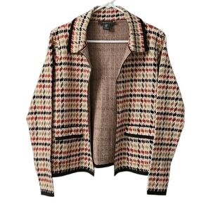 Tahari Women's Jacket Blazer Multicolor Houndstooth New Without Tags Women's M